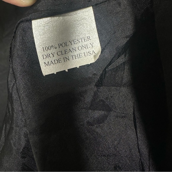 Caroline Rose Black Zip Front Jacket Polka Dot Cuff Pockets Womens Size Medium - Picture 12 of 13